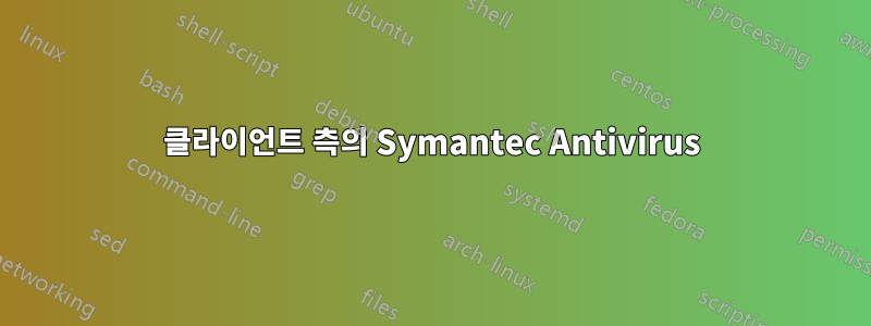 클라이언트 측의 Symantec Antivirus