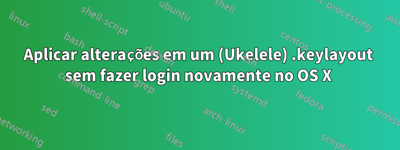 Aplicar alterações em um (Ukelele) .keylayout sem fazer login novamente no OS X