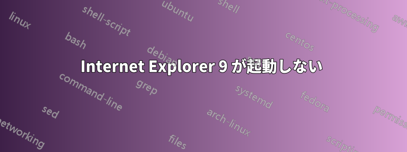 Internet Explorer 9 が起動しない