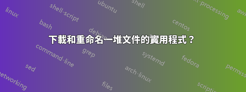 下載和重命名一堆文件的實用程式？