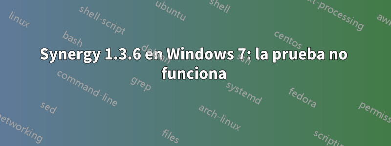 Synergy 1.3.6 en Windows 7: la prueba no funciona