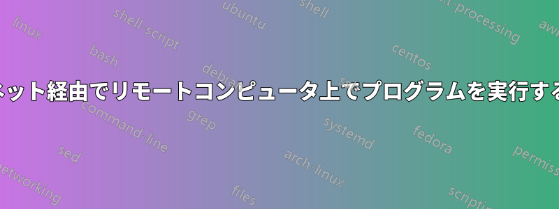 ネット経由でリモートコンピュータ上でプログラムを実行する