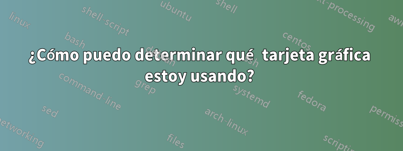 ¿Cómo puedo determinar qué tarjeta gráfica estoy usando?
