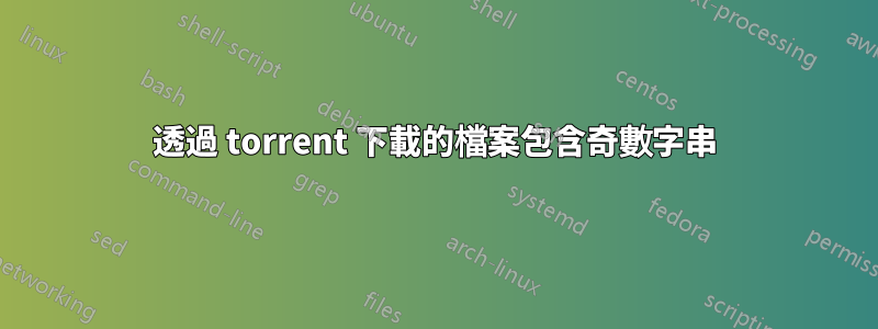 透過 torrent 下載的檔案包含奇數字串