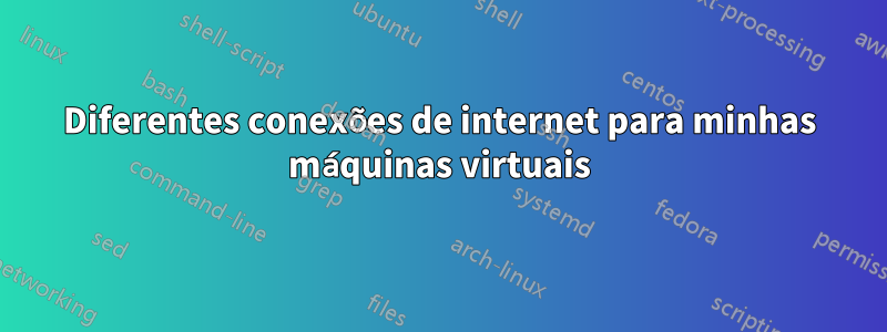 Diferentes conexões de internet para minhas máquinas virtuais