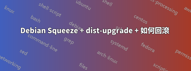 Debian Squeeze + dist-upgrade + 如何回滾