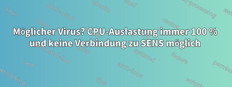 Möglicher Virus? CPU-Auslastung immer 100 % und keine Verbindung zu SENS möglich
