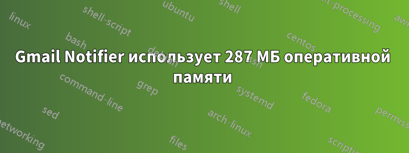 Gmail Notifier использует 287 МБ оперативной памяти