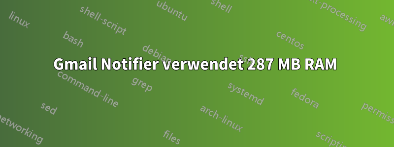 Gmail Notifier verwendet 287 MB RAM