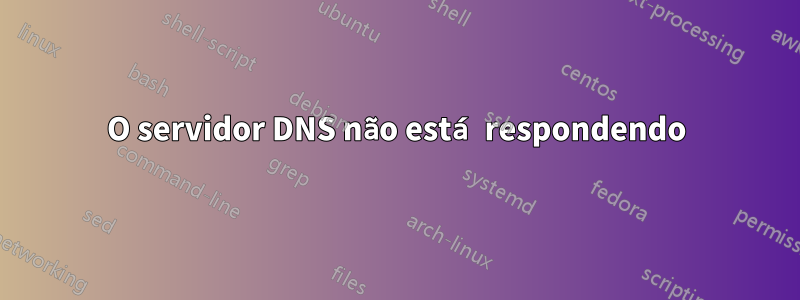 O servidor DNS não está respondendo