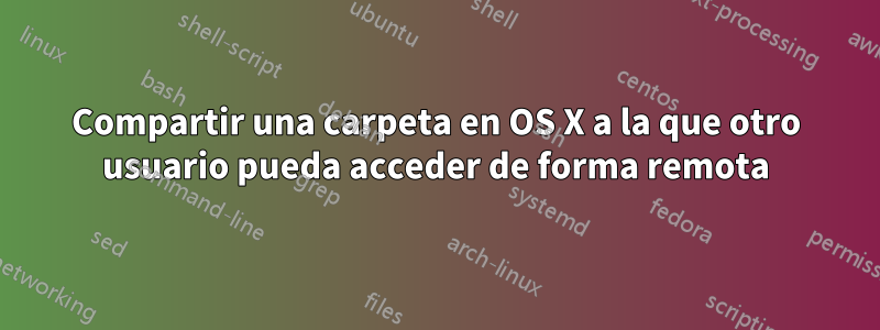 Compartir una carpeta en OS X a la que otro usuario pueda acceder de forma remota