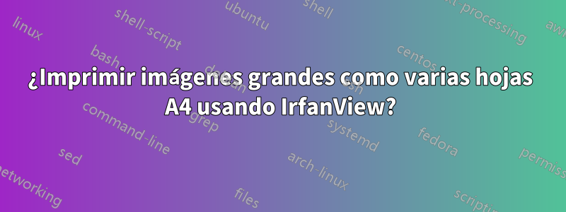 ¿Imprimir imágenes grandes como varias hojas A4 usando IrfanView?