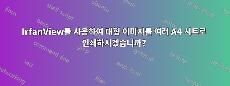 IrfanView를 사용하여 대형 이미지를 여러 A4 시트로 인쇄하시겠습니까?