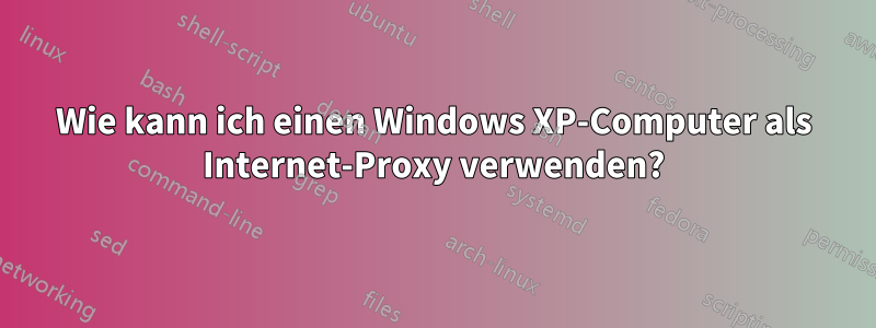 Wie kann ich einen Windows XP-Computer als Internet-Proxy verwenden?