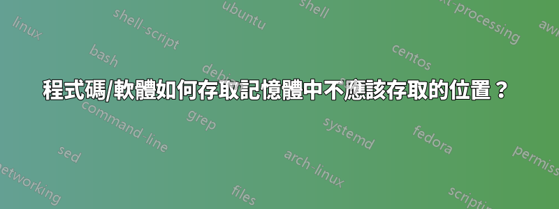 程式碼/軟體如何存取記憶體中不應該存取的位置？
