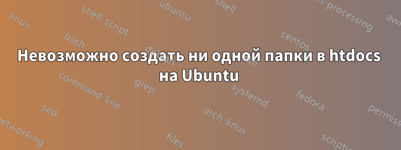 Невозможно создать ни одной папки в htdocs на Ubuntu