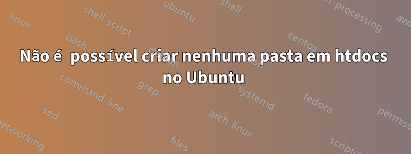 Não é possível criar nenhuma pasta em htdocs no Ubuntu