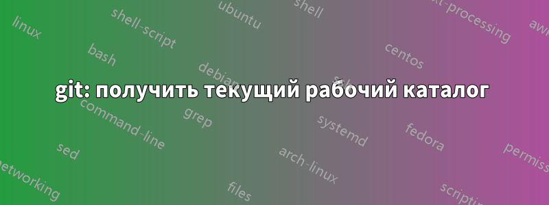 git: получить текущий рабочий каталог