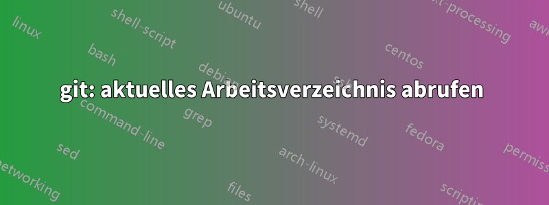 git: aktuelles Arbeitsverzeichnis abrufen