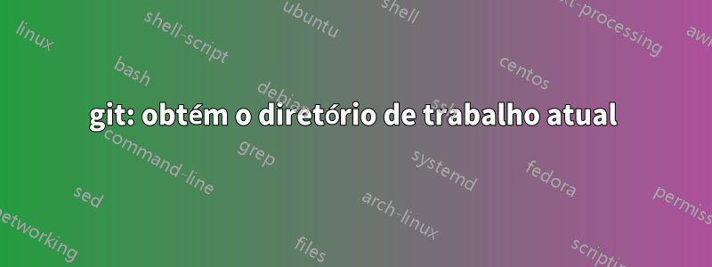 git: obtém o diretório de trabalho atual