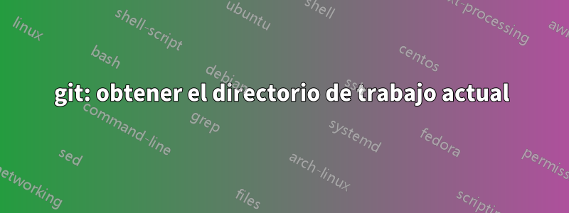 git: obtener el directorio de trabajo actual