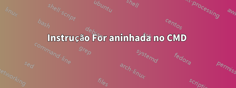 Instrução For aninhada no CMD