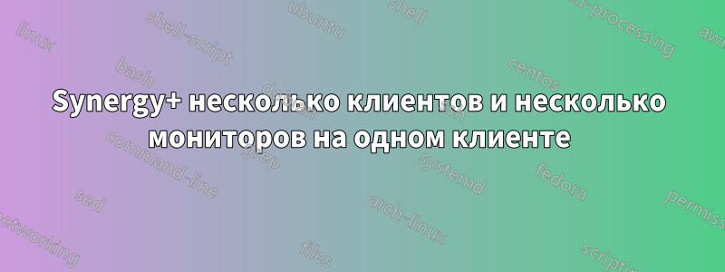 Synergy+ несколько клиентов и несколько мониторов на одном клиенте