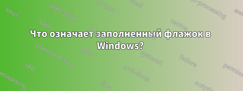 Что означает заполненный флажок в Windows?