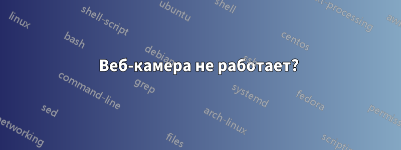 Веб-камера не работает?