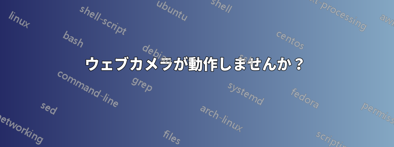 ウェブカメラが動作しませんか？