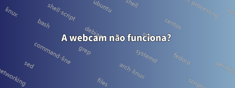 A webcam não funciona?