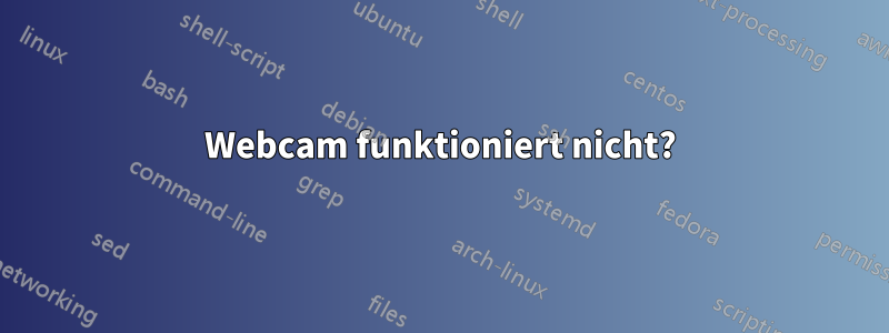 Webcam funktioniert nicht?