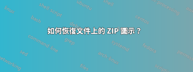 如何恢復文件上的 ZIP 圖示？ 