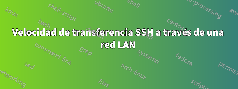 Velocidad de transferencia SSH a través de una red LAN