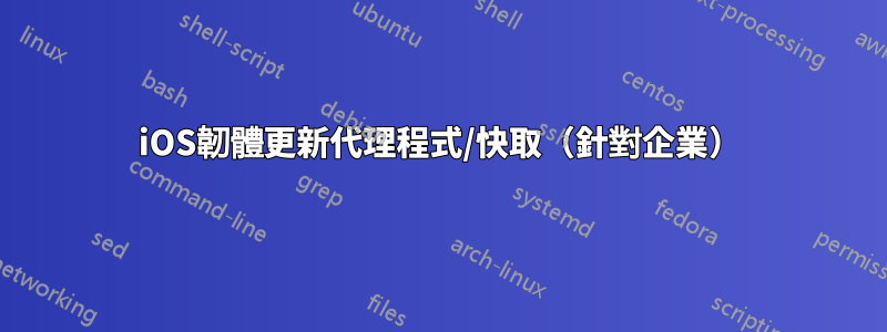 iOS韌體更新代理程式/快取（針對企業）