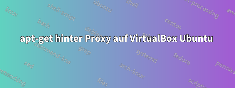 apt-get hinter Proxy auf VirtualBox Ubuntu