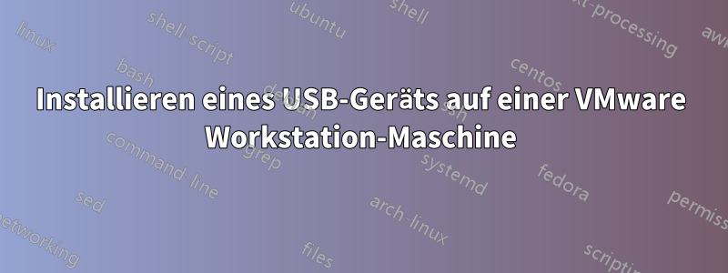 Installieren eines USB-Geräts auf einer VMware Workstation-Maschine