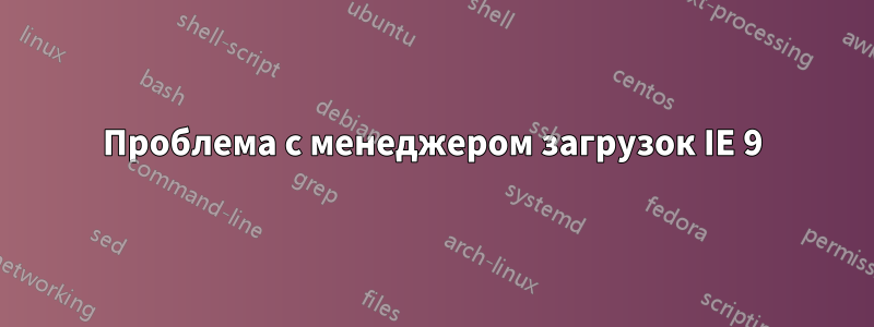 Проблема с менеджером загрузок IE 9
