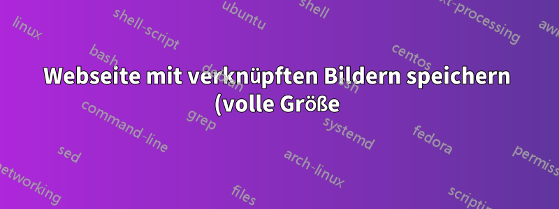 Webseite mit verknüpften Bildern speichern (volle Größe)