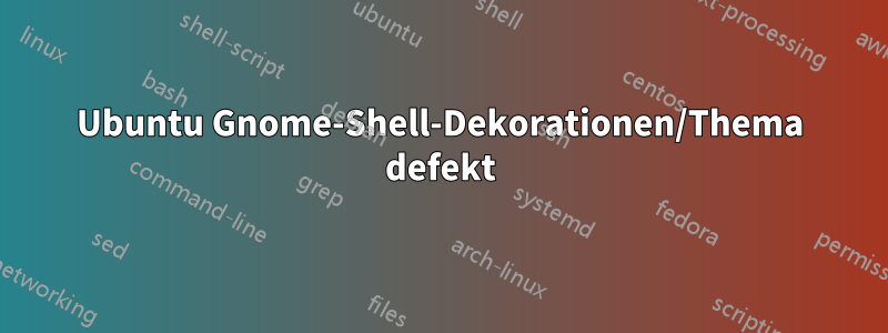 Ubuntu Gnome-Shell-Dekorationen/Thema defekt