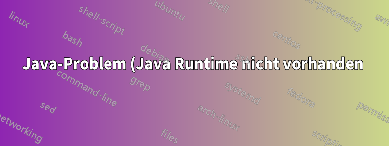 Java-Problem (Java Runtime nicht vorhanden)