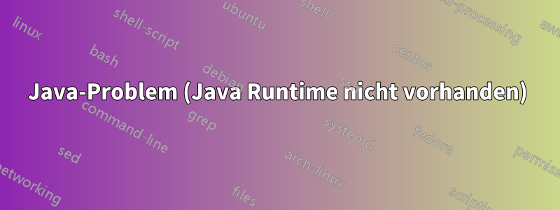 Java-Problem (Java Runtime nicht vorhanden)
