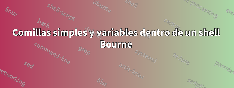 Comillas simples y variables dentro de un shell Bourne