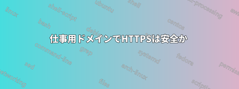 仕事用ドメインでHTTPSは安全か