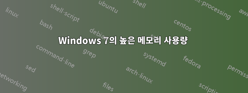 Windows 7의 높은 메모리 사용량