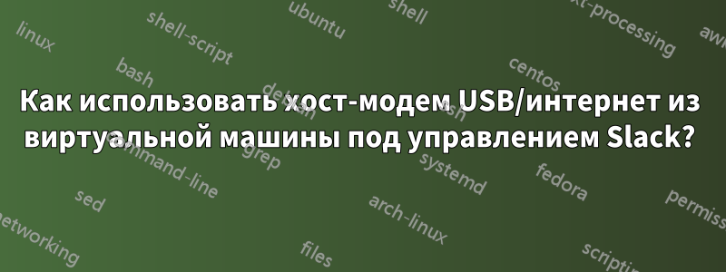 Как использовать хост-модем USB/интернет из виртуальной машины под управлением Slack?