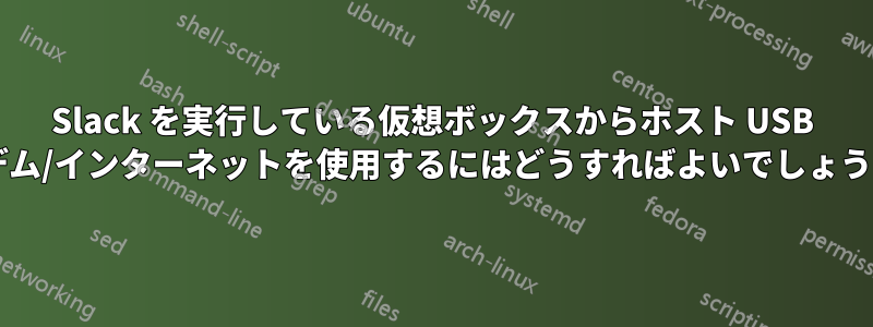 Slack を実行している仮想ボックスからホスト USB モデム/インターネットを使用するにはどうすればよいでしょうか?