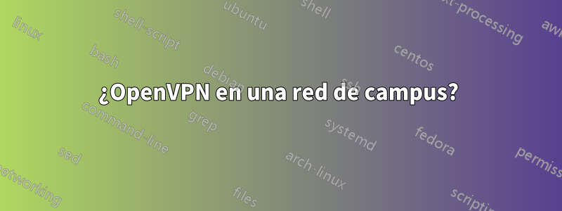 ¿OpenVPN en una red de campus?