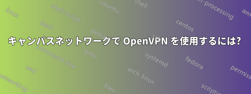 キャンパスネットワークで OpenVPN を使用するには?