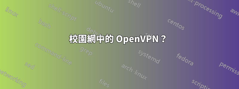 校園網中的 OpenVPN？